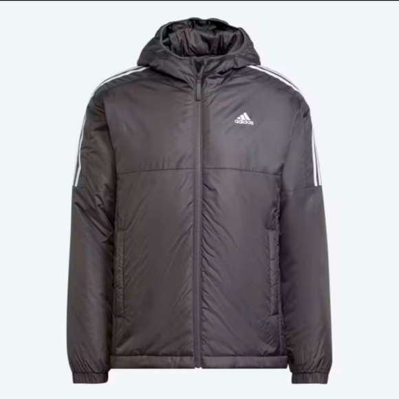 NWT Unisex Adidas Essentials Insulated Hooded Jacket - Small - Picture 2 of 8